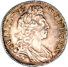 Wiliam III on Obverse of 1698 Halfcrown