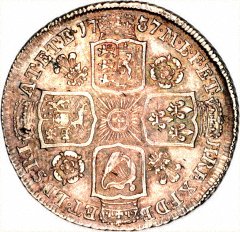 Roses & Plumes on Reverse of 1737 Shilling