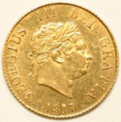 Obverse of 1817 Half Sovereign