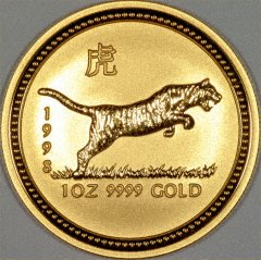 1998 Year of the Tiger Gold Coin