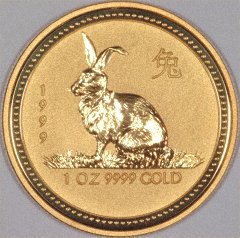 1999 Year of the Rabbit Gold Coin