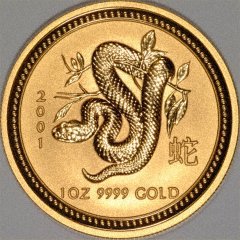 2001 Year of the Snake Gold Coin